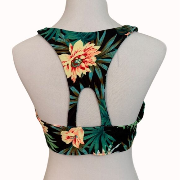 Cupshe Tropical Floral Bikini Set Size XXL Two Piece Racerback High Cut Bottoms - Picture 5 of 11